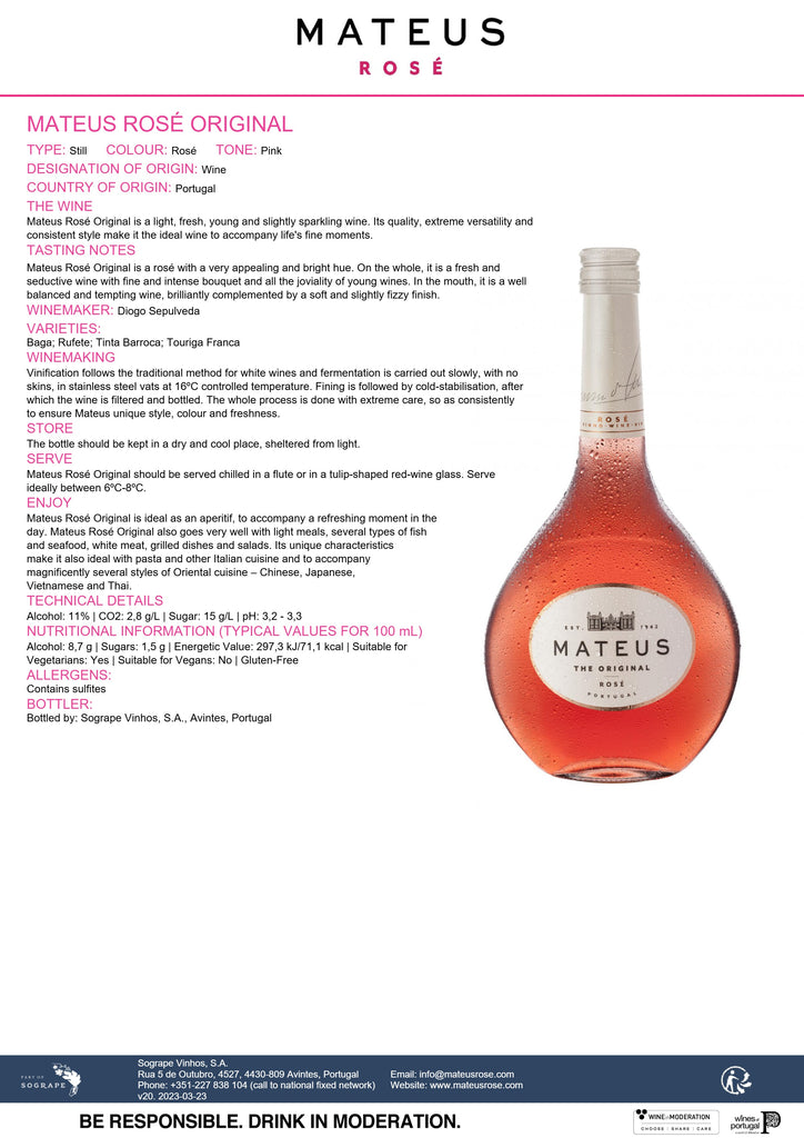 MATEUS ROSE THE ORIGINAL (75cl) [B001]