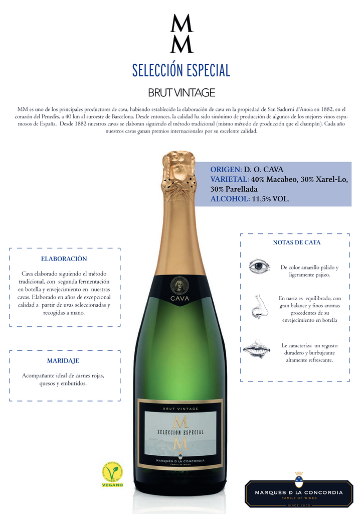 M.M. S/ESPECIAL BRUT CAVA 75cl [E067]